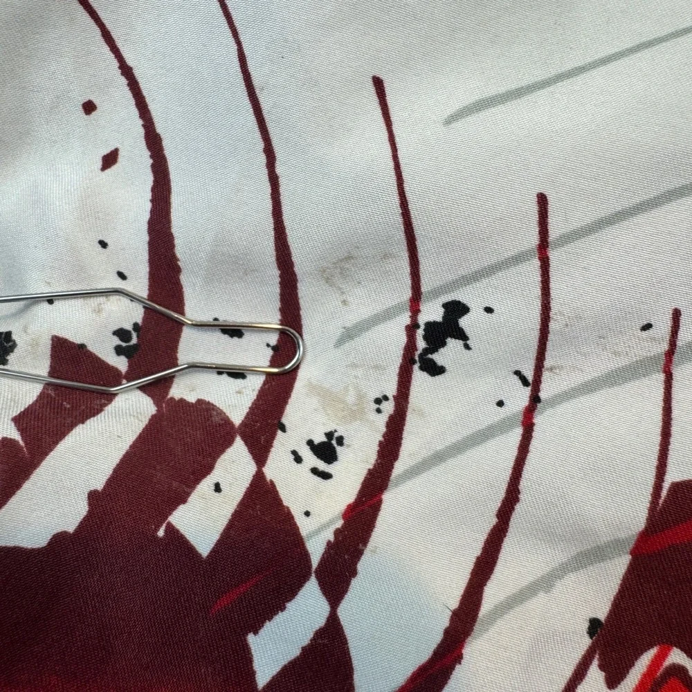 Nike XL Board Shorts Mens Red White Black Abstract Mesh Lined Swim Trunks